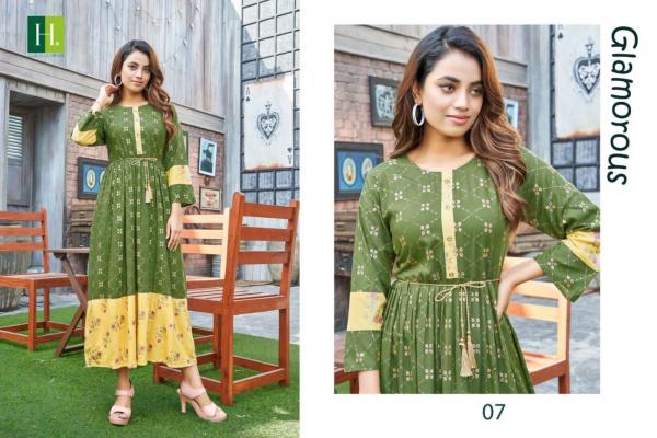  Hirwa Golden Ikkat Rayon Designer Exclusive Kurti Collection